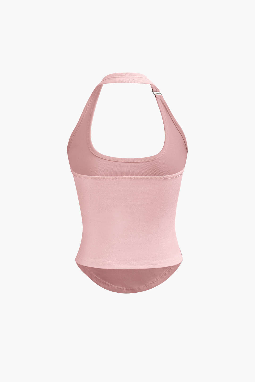 Classic Halter Curved Hem Tank Top