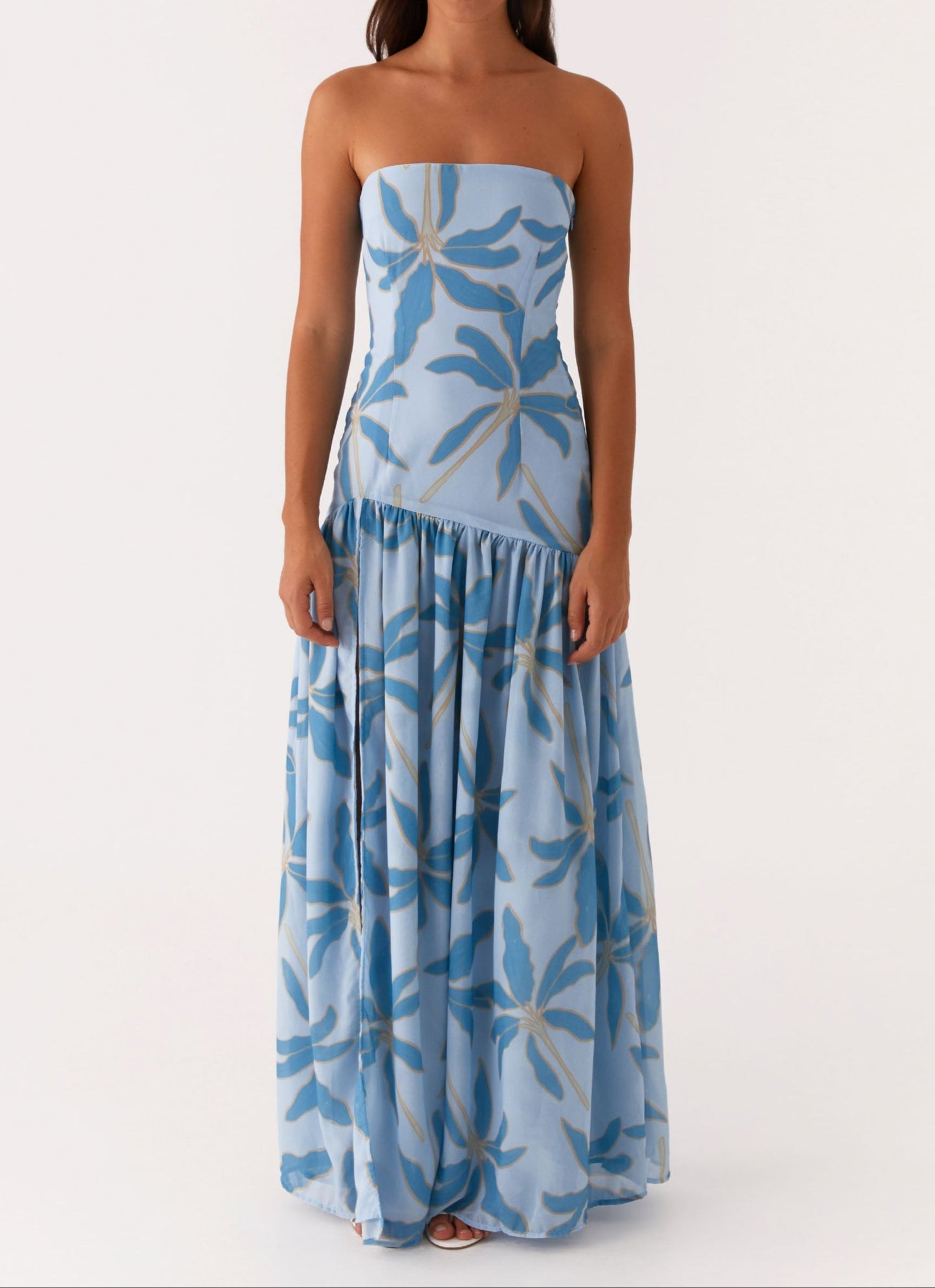 Nicia Off Shoulder Maxi Dress – Opulent Blue