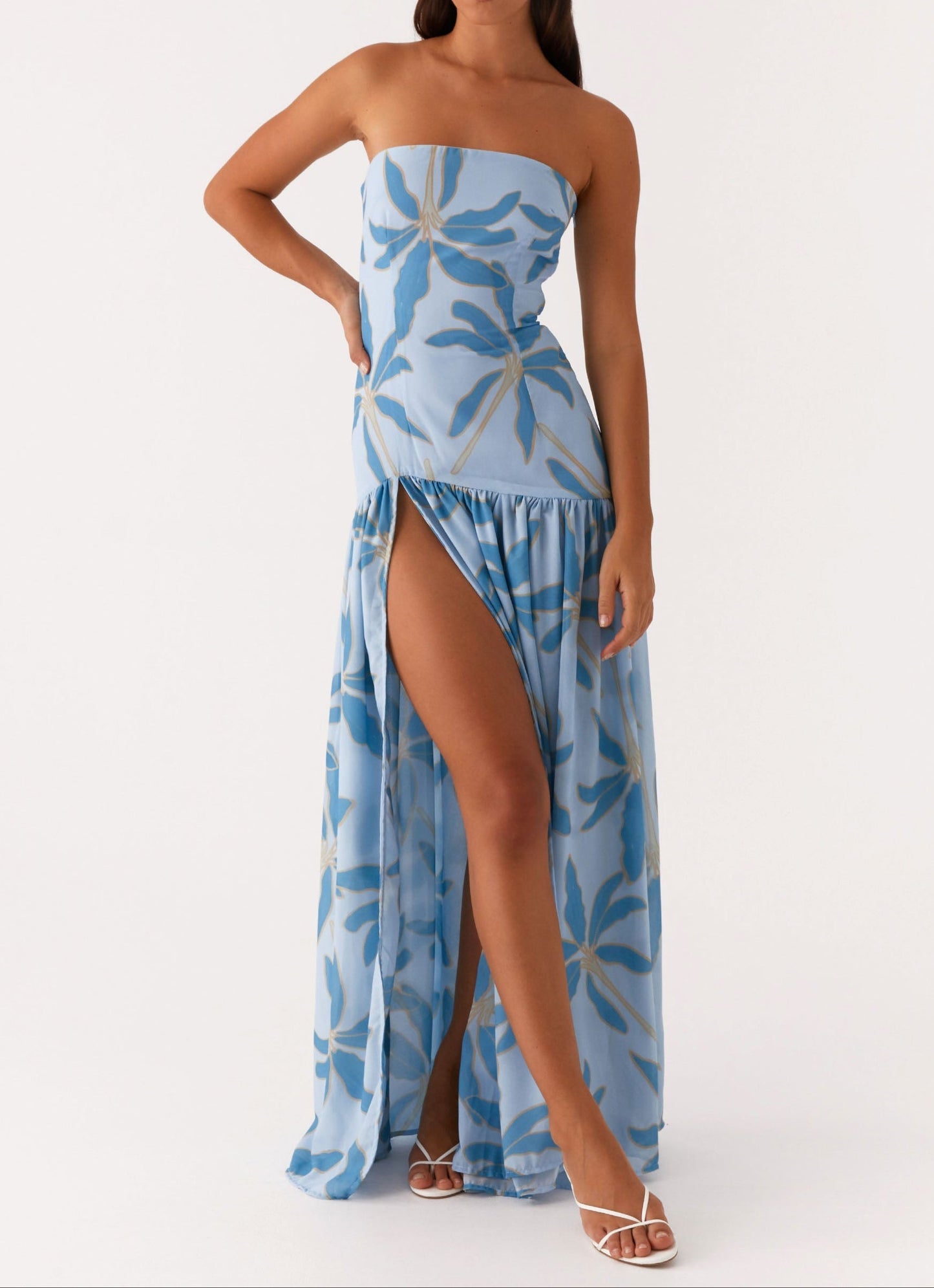 Nicia Off Shoulder Maxi Dress – Opulent Blue