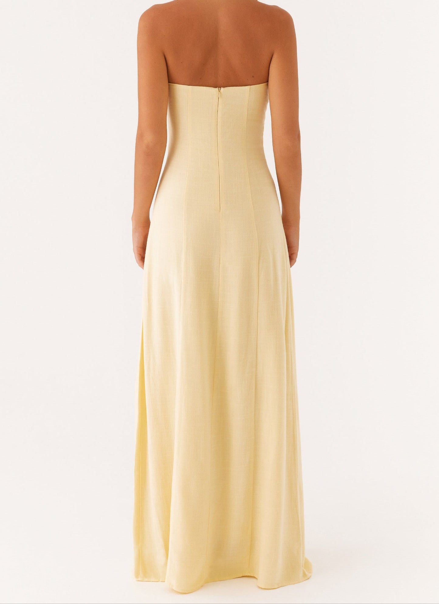 Jaquetta Maxikleid aus Leinen – Gelb