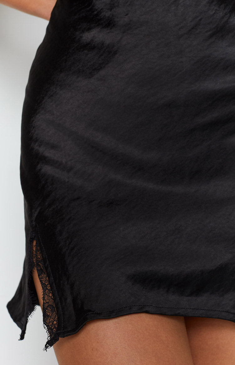 Cristina lace mini skirt black