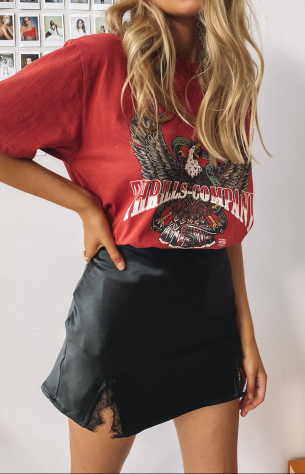 Cristina lace mini skirt black