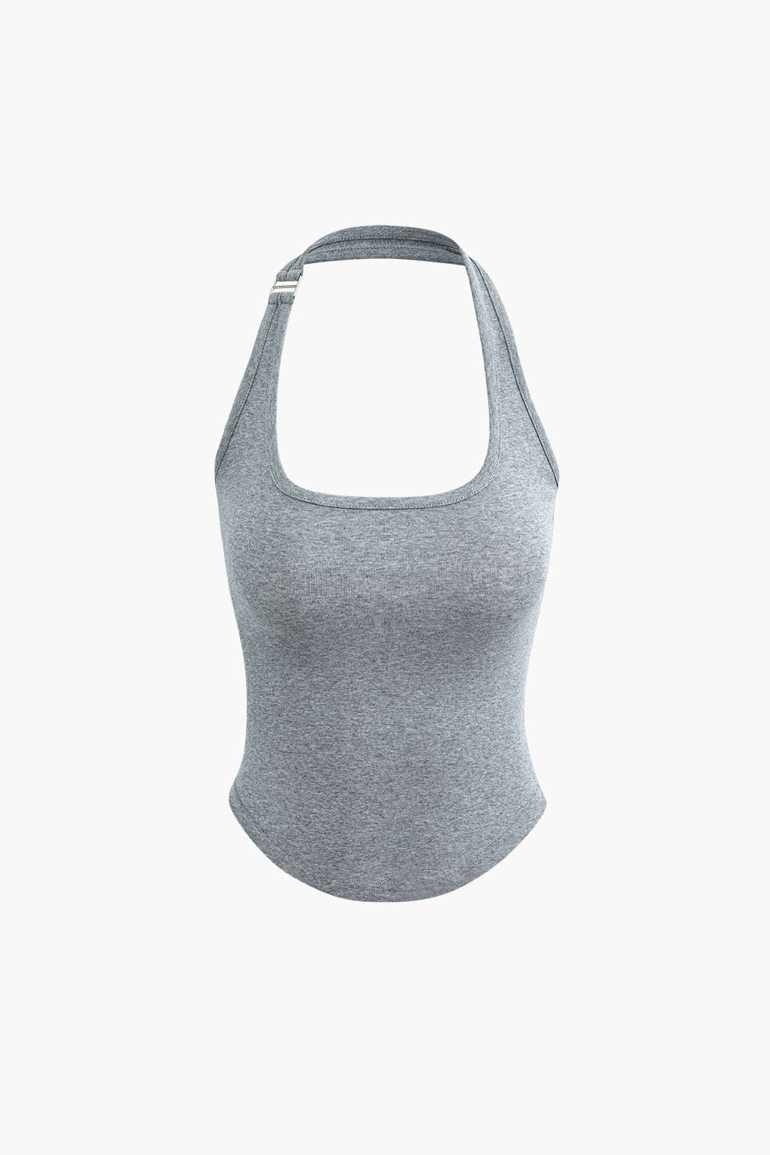 Classic Halter Curved Hem Tank Top