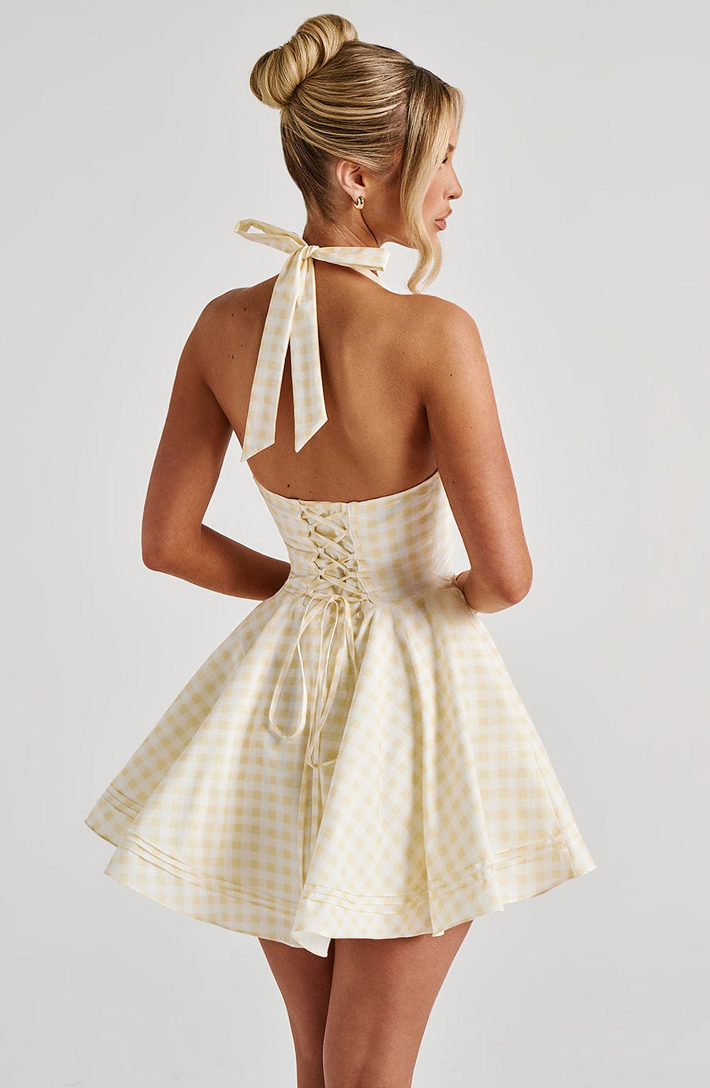Ariadna Mini Dress – Lemon Gingham