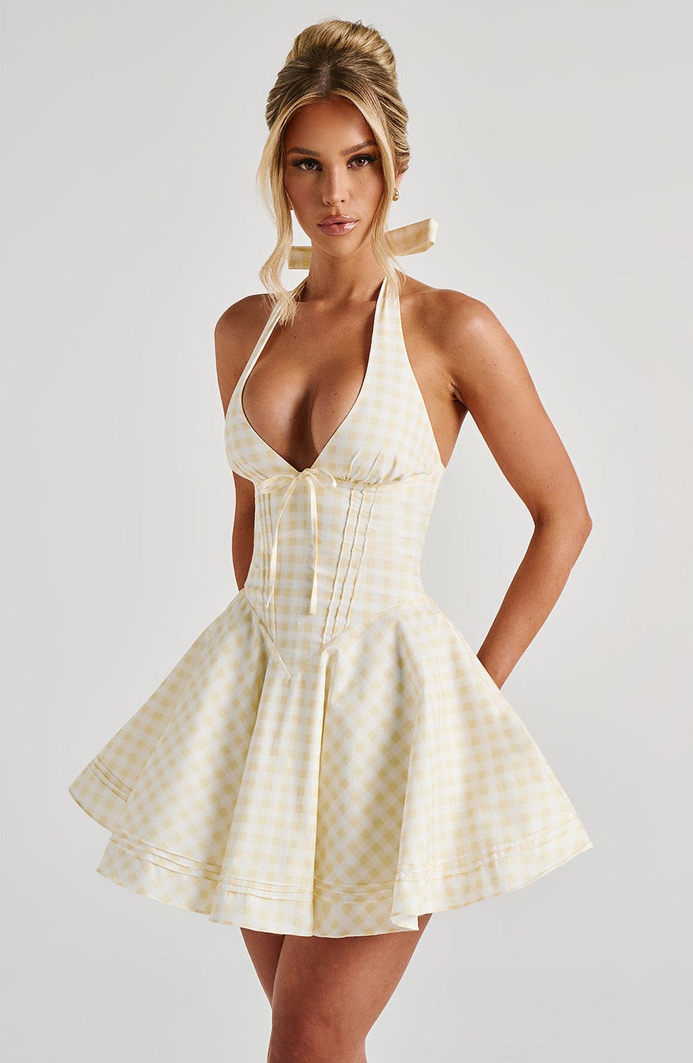 Ariadna Mini Dress – Lemon Gingham