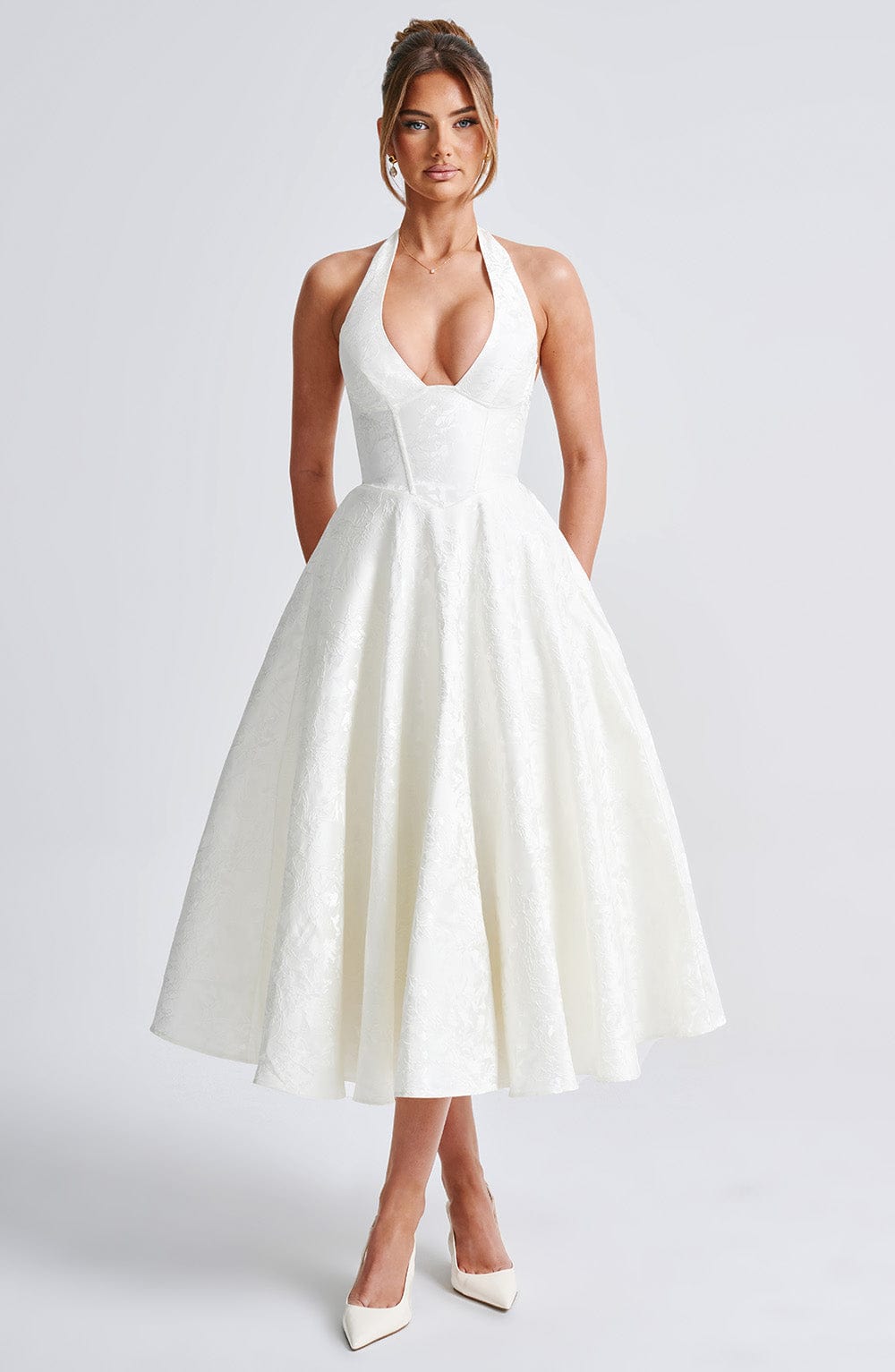 Clara Midi Dress - Ivory