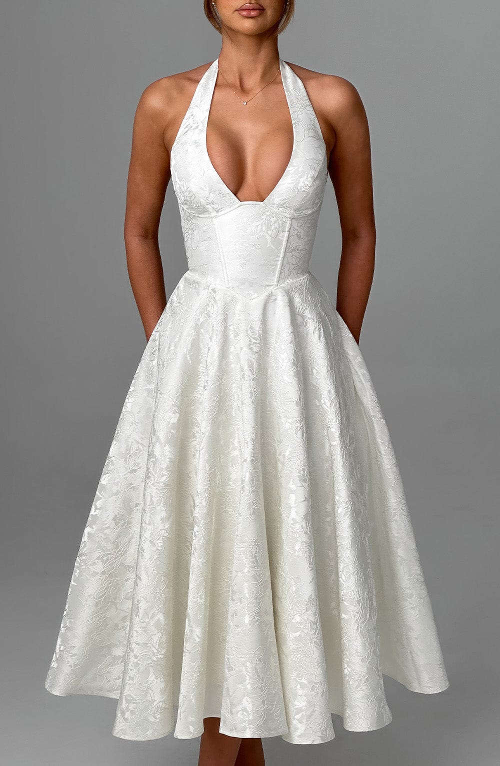 Clara Midi Dress - Ivory