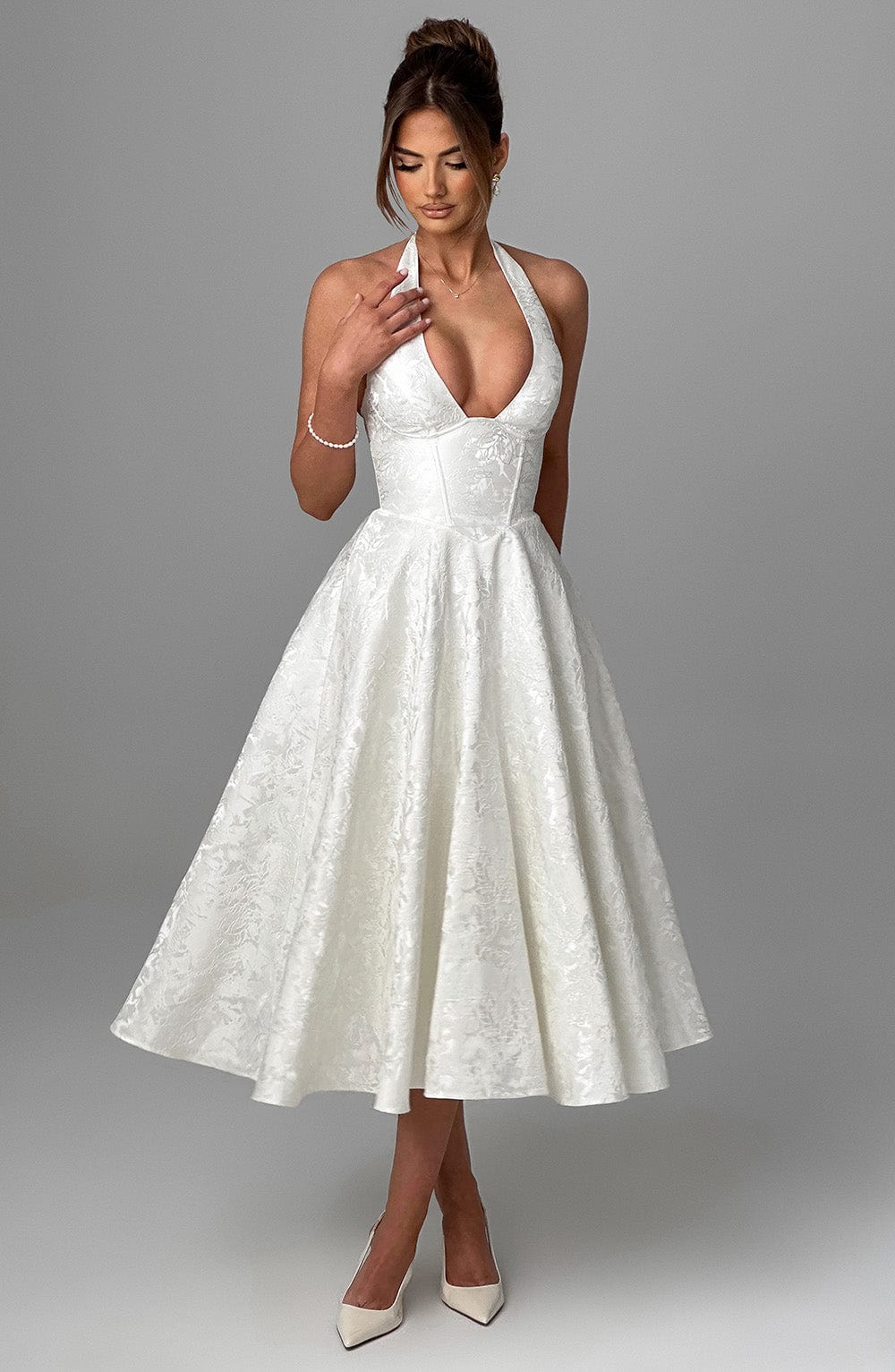 Clara Midi Dress - Ivory