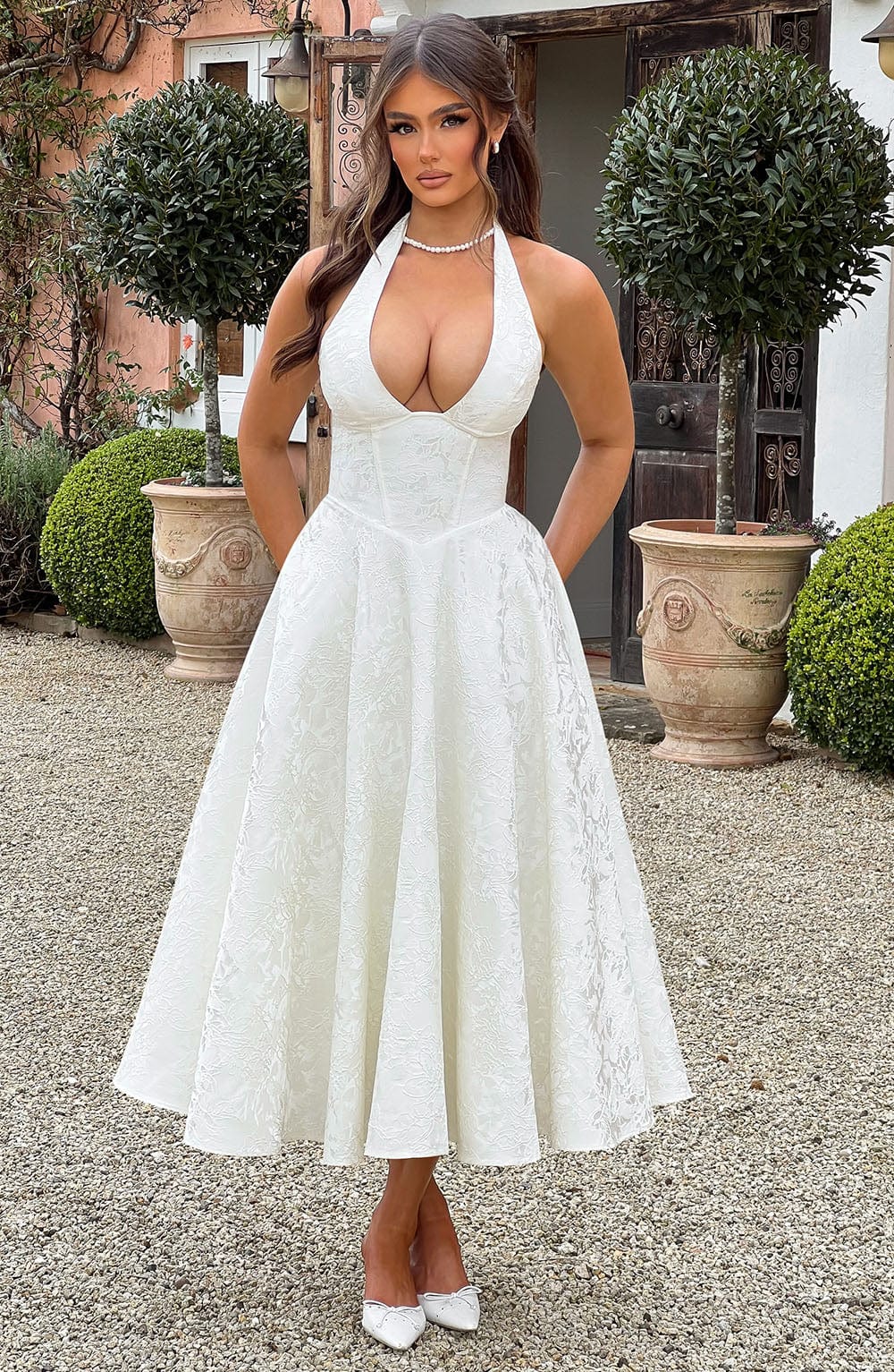 Clara Midi Dress - Ivory