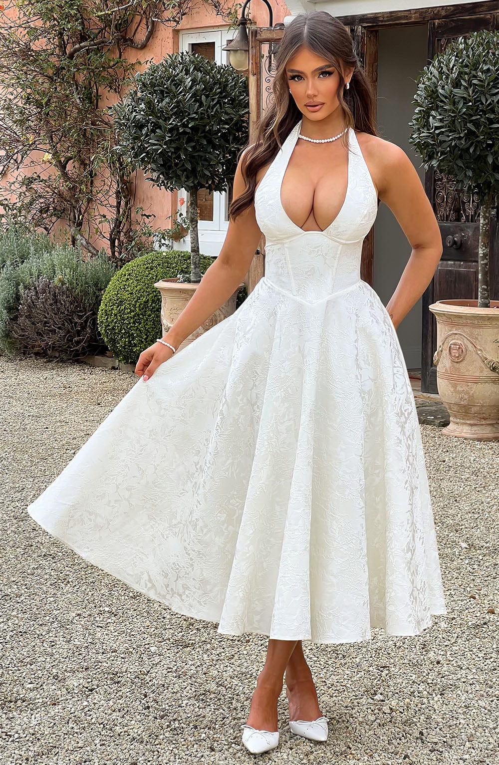 Clara Midi Dress - Ivory