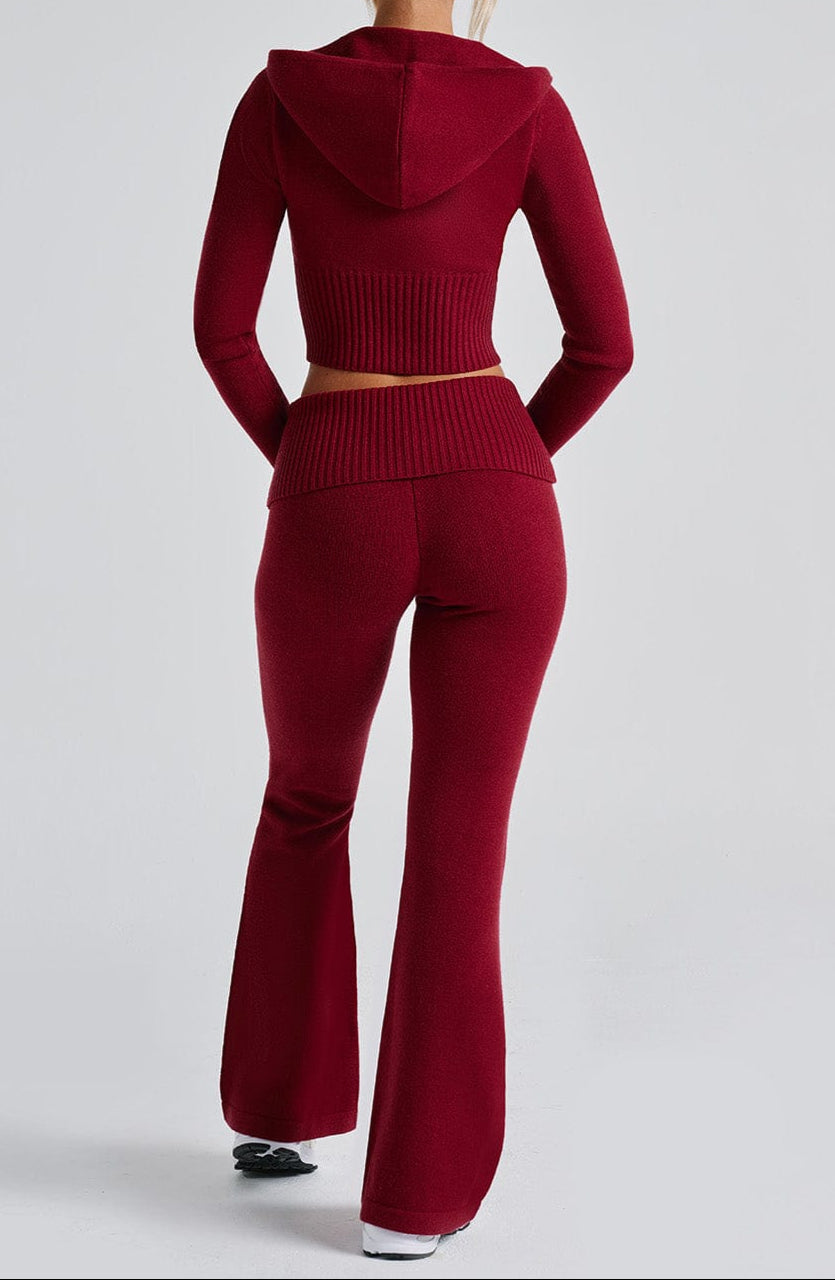 Siena knitted trousers - red
