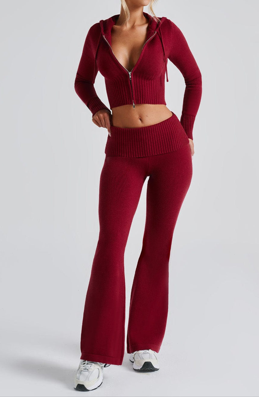 Siena knitted trousers - red