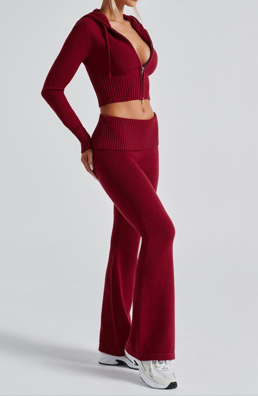 Siena knitted trousers - red