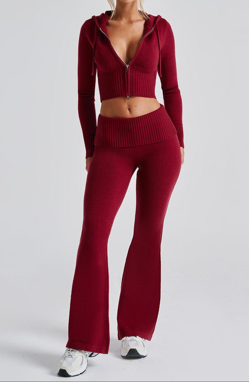 Siena knitted trousers - red