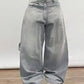 Gray Y2k American Retro Hip Hop Boyfriend Jeans