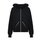 Black Y2k Loose Fit Patchwork Casual Jacket