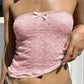 Pink Cute Bow Pattern Bandeau Top