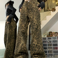 Y2k leopard baggy boyfriend jeans