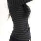 Vintage Striped Off Shoulder Slim Long Sleeve Tee/Vintage Striped Off Shoulder Slim Long Sleeve Shirt