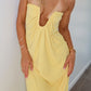 Samantha Yellow Off-the-Shoulder Maxi Dress