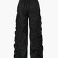 Hip Hop Drawstring Waist Baggy Cargo Pants with Drawstring