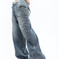 Blue denim baggy boyfriend jeans