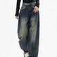 Dark Washed Vintage Baggy Boyfriend Jeans