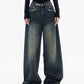 Dark Washed Vintage Baggy Boyfriend Jeans