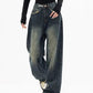 Dark Washed Vintage Baggy Boyfriend Jeans