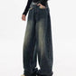 Dark Washed Vintage Baggy Boyfriend Jeans