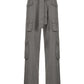 Faded gray 90s vintage cargo pants with cargo pockets