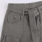 Faded gray 90s vintage cargo pants with cargo pockets