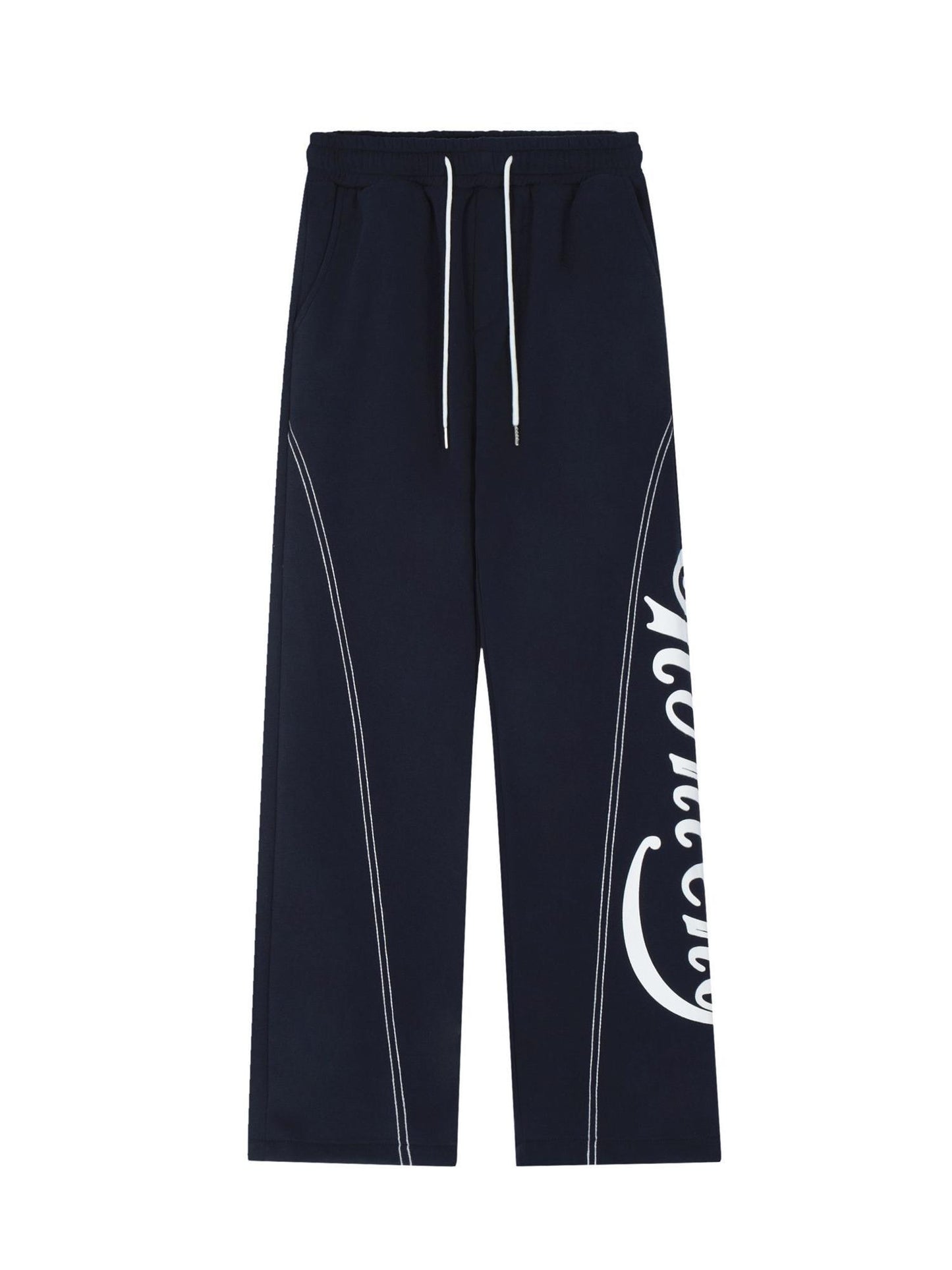 Old school baggy sweatpants with seams and logo design