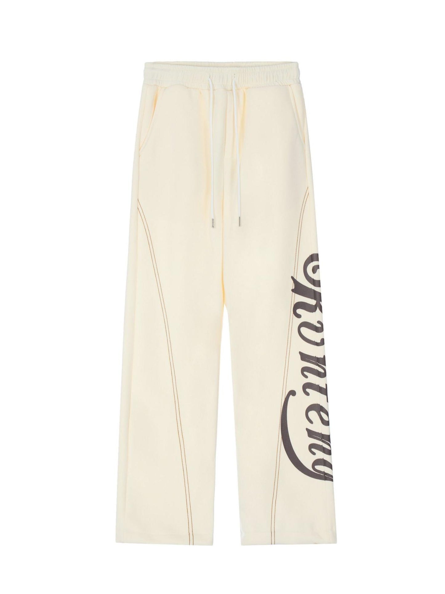 Old school baggy sweatpants with seams and logo design