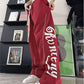 Old school baggy sweatpants with seams and logo design