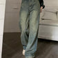 Vintage baggy boyfriend jeans with faded effect