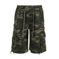 2000s Camouflage Drawstring Three-dimensional Pocket Denim Shorts