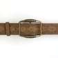 Brown Vintage Embossed Ethnic Buckle Belt