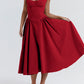 Red Vintage Cami Slim Midi Dress