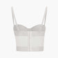 Basic mesh bustier top with underwire