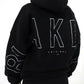 Solid 90s Letter Print Oversized Hoodie