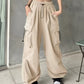 Vintage Y2K Baggy Parachute Cargo Pants with Drawstring