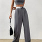 Contrast Color Vintage Off Shoulder Bandeau Top &amp; Pants Two Piece Set 