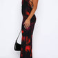 Marina maxi dress with Sangria floral print