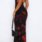 Marina maxi dress with Sangria floral print