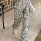 Gray vintage camo baggy cargo jeans