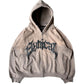 Punk Gothic oversize hoodie with wash effect and letter print