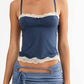 Blue vintage lace camisole