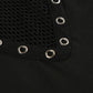 Black Y2k long sleeve with grid cross stitch design