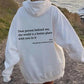 White oversized kangaroo pocket hoodie with drawstring and letter print